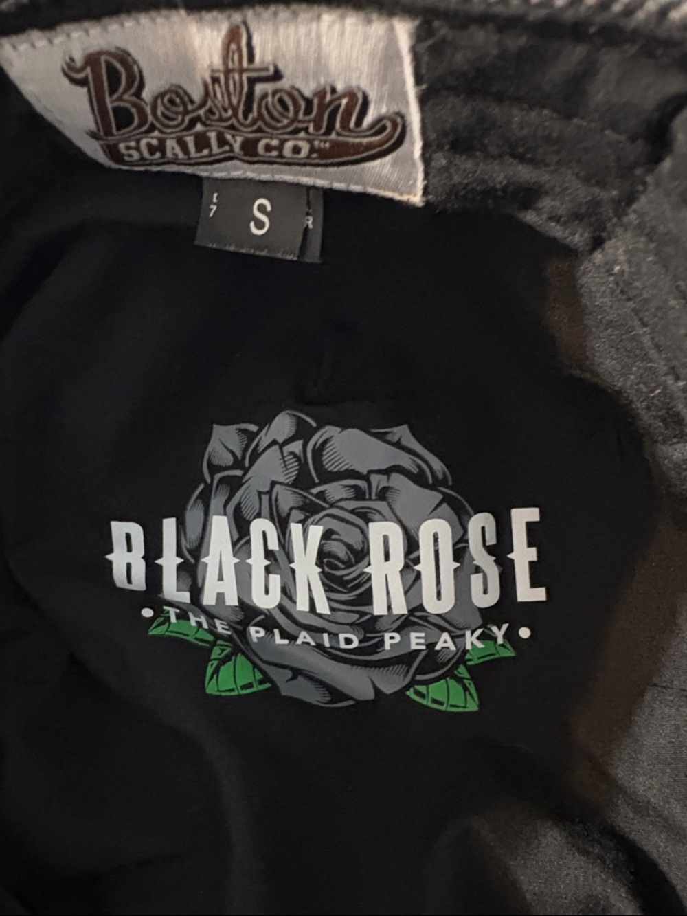Boston Scally Co The Black Rose Peaky Cap WITH Collector Pin Size Small - Picture 2 of 6